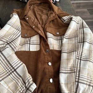 SHEIN Brown Corduroy Jacket